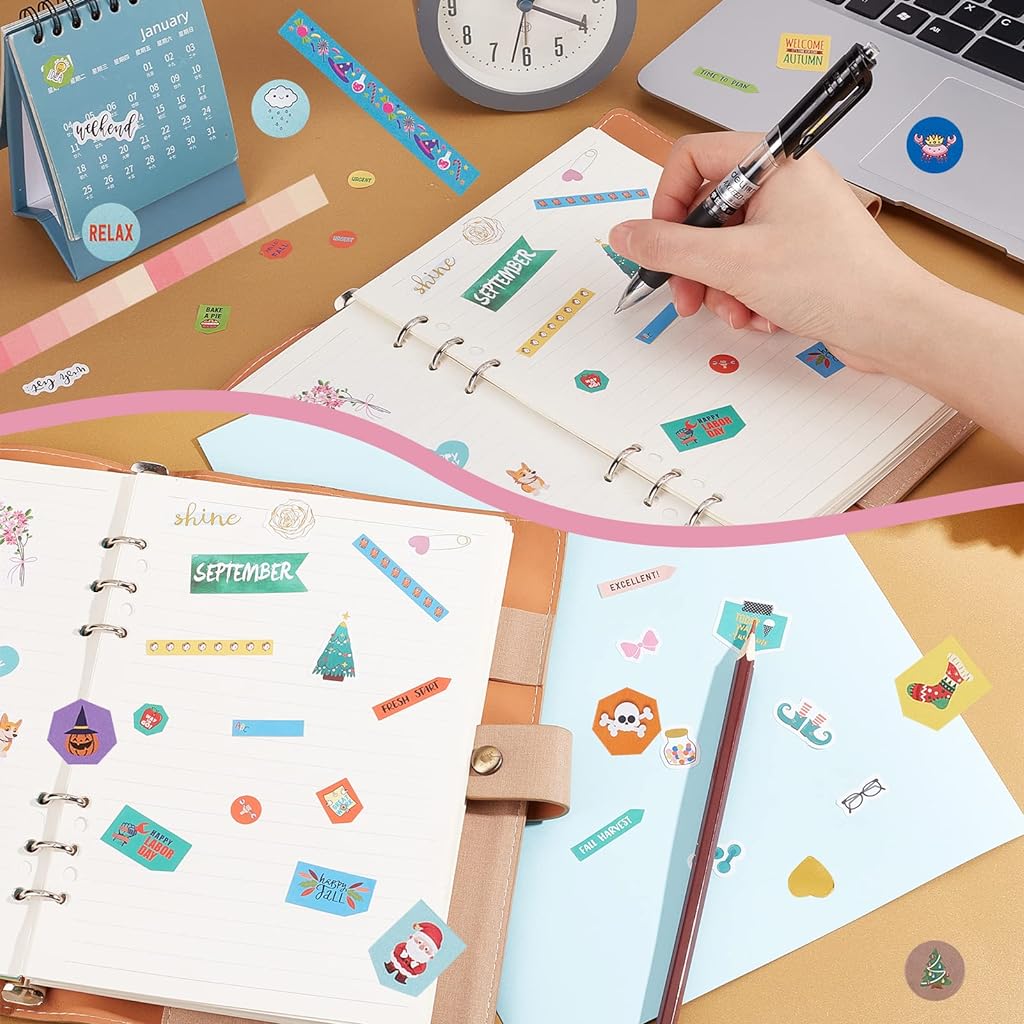 HASTHIP 16 Sheets Planner Stickers, Holiday Seasonal Planner Stickers, Monthly Seasonal Stickers, Aesthetic Planner Stickers for Calendar Decorating Planning Scrapbooking HASTHIP 16 Sheets Planner Stickers, Holiday Seasonal Planner Stickers, Monthly Seasonal Stickers, Aesthetic Planner Stickers for Calendar Decorating Planning Scrapbooking